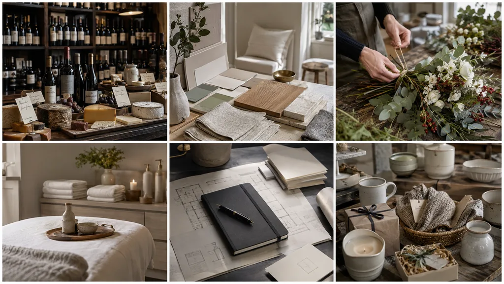 A collection of independent food, interiors, floral, wellbeing and gift businesses